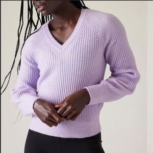 Athleta Layover V-Neck Sweater XS